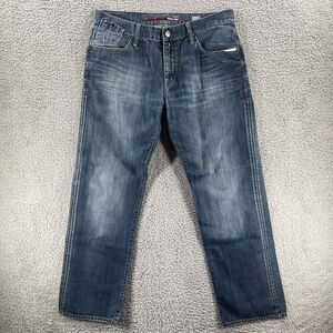 Mavi Mens Size W36 x L32 White Edge Straight Leg Low Rise Martin Blue Jeans